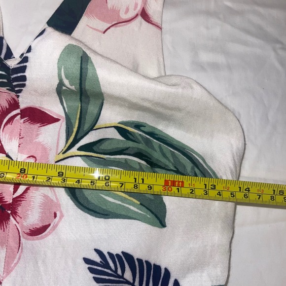 Banana Republic Floral Midi Dress Tropical Cottagecore Resortcore Soft Summer - Picture 6 of 7